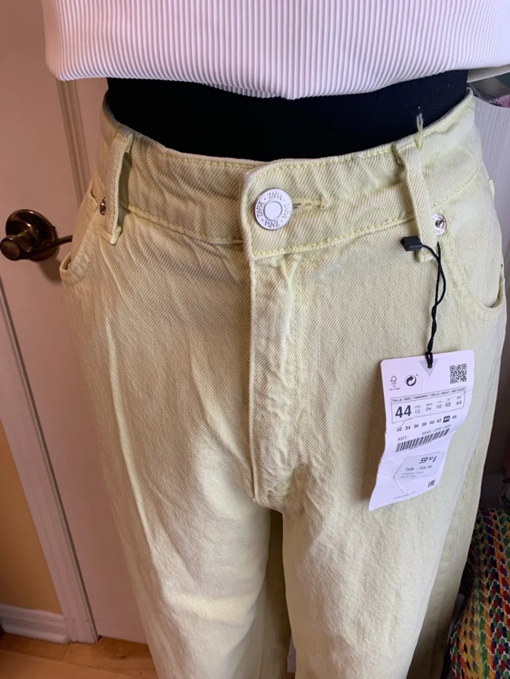 Zara NWT High-Waist Wide-Leg Pants TALL - Picture 7 of 11